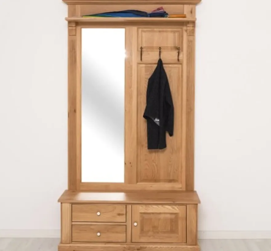Casa Padrino Garderobe im Landhausstil mit 2 Schubladen, 121 x 41 x 210 cm