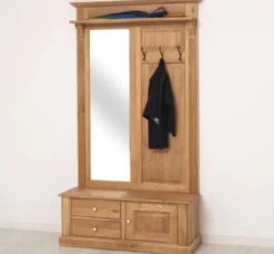 Casa Padrino Garderobe im Landhausstil mit 2 Schubladen, 121 x 41 x 210 cm