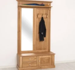 Casa Padrino Garderobe im Landhausstil mit 2 Schubladen, 121 x 41 x 210 cm