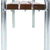 Casa Padrino Gartenbank Dunkelbraun / Silber 180 cm