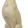 Casa Padrino Gartendeko Skulptur Hund Antik Cremefarben 20,5 x 26 x H. 65,9 cm - Gusseisen Dekofigur