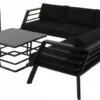 Casa Padrino Gartenmöbel Set mit Polsterung + Sessel + Tisch - Lounge Set