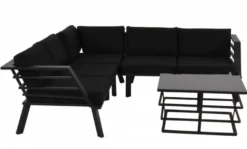 Casa Padrino Gartenmöbel Set mit Polsterung + Sessel + Tisch - Lounge Set