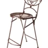 Casa Padrino Gartenstuhl Antik Braun Breite 40 cm, Höhe 107 cm - Art Deco Möbel