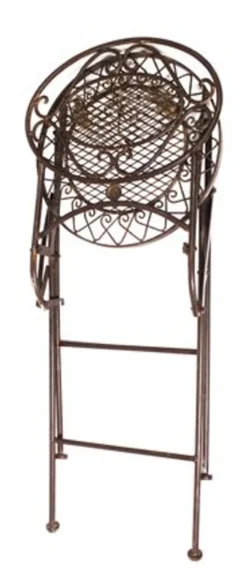Casa Padrino Gartenstuhl Antik Braun Breite 40 cm, Höhe 107 cm - Art Deco Möbel