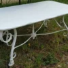 Casa Padrino Gartentisch aus Schmiedeeisen - verschiedene Farben - 120 cm x 70 cm x H45 cm - Luxus Gartenmöbel