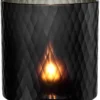Casa Padrino Glas Teelichthalter Schwarz Ø 20 x H. 20 cm - Luxus Windlicht