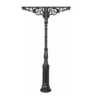 Casa Padrino Gusseisen Säule Schwarz 134,5 x H. 270 cm - Prunkvolle Gartensäule mit zwei Akanthus Auslegern - Garten & Terrassen Deko