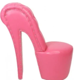 Casa Padrino High Heel Sessel mit Dekosteinen in Rosa - Designer Sessel im Schuh Design - 105 x 40 x 85 cm