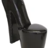 Casa Padrino High Heel Sessel Schwarz Lack Luxus Design - Designer Sessel - 105 x 40 x 85 cm