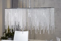 Casa Padrino Hängeleuchte Bling Bling - Luxuriöse Deckenlampe in Chrom mit klaren Strasssteinen, 80 x 45 x 30 cm