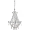 Casa Padrino Hängeleuchte Industrie Design Weiß Durchmesser 42 x H 56 cm - Luxus Deckenleuchte für ein edles Ambiente