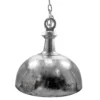 Casa Padrino Hängeleuchte Silber Ø 70 x H. 71 cm - Große Aluminium Kuppelleuchte