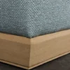 Casa Padrino Hocker Hellblau / Naturfarben 60 x 60 x H. 46 cm - Moderner Wohnzimmer Sitzhocker - Fußhocker - Wohnzimmer Möbel