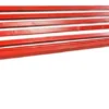 Casa Padrino Industrie Stil Gartenbank Rot / Grau 183 cm
