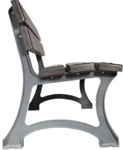 Casa Padrino Industrie Stil Gartenbank Dunkelbraun / Grau 180 cm