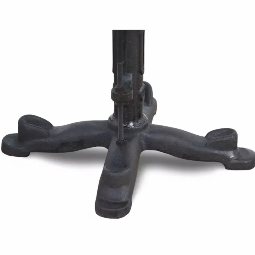 Casa Padrino Industrie Stil Hocker Schwarz / Braun H. 50 cm - Industrie Stil Möbel