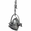 Casa Padrino Industrie Stil Metall Hängeleuchte / Studioleuchte Silber 30 x 26 x H. 39 cm