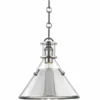 Casa Padrino Industrie Stil Metall Hängeleuchte Silber Ø 24 x H. 23,5 cm