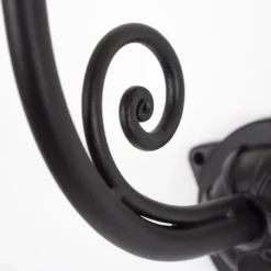 Casa Padrino Jugendstil Außenwandleuchte 30 x 57 x H. 35 cm - Schwarz - Nostalgische Wetterfeste Außenleuchte
