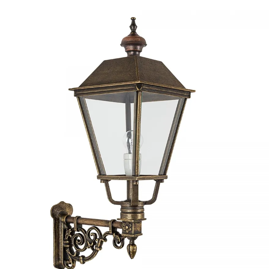 Casa Padrino Jugendstil Außenwandleuchte 24 x 43 x H. 78 cm - Bronze - Nostalgische Wetterfeste Außenleuchte