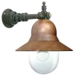 Casa Padrino Jugendstil Außenwandleuchte 27 x 38 x H. 34 cm - Bronze - Nostalgische Wetterfeste Außenleuchte
