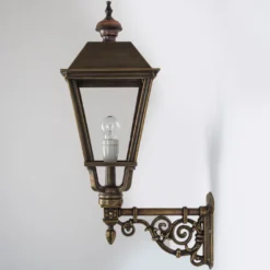 Casa Padrino Jugendstil Außenwandleuchte 21 x 39 x H. 70 cm - Bronze - Nostalgische Wetterfeste Außenleuchte