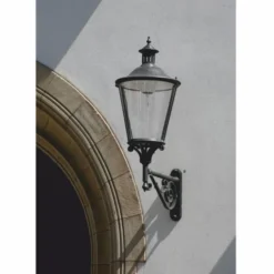 Casa Padrino Jugendstil Außenwandleuchte Grau H. 131,5 cm - Außenbeleuchtung