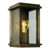 Casa Padrino Jugendstil Außenwandleuchte 15 x 15 x H. 24 cm - Bronze - Nostalgische Wetterfeste Außenleuchte