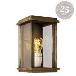 Casa Padrino Jugendstil Außenwandleuchte 15 x 15 x H. 24 cm - Bronze - Nostalgische Wetterfeste Außenleuchte