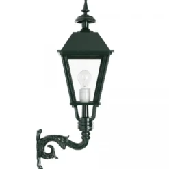Casa Padrino Jugendstil Außenwandleuchte 22 x 29 x H. 70 cm - Grün - Nostalgische Wetterfeste Außenleuchte