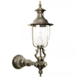 Casa Padrino Jugendstil Außenwandleuchte 25 x 44 x H. 72 cm - Bronze - Nostalgische Wetterfeste Außenleuchte