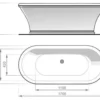 Casa Padrino Jugendstil Badewanne Schwarz 170 cm - Freistehende Retro Stil Badewanne