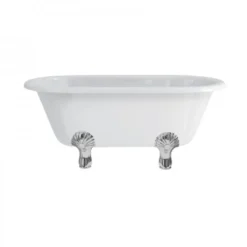 Casa Padrino Jugendstil Badewanne freistehend 1500mm BWin Weiß - Freistehende Retro Antik Badewanne