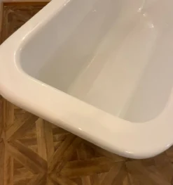 Casa Padrino Jugendstil Badewanne Weiß / Weiß 170 cm - Freistehende Retro Stil Badewanne