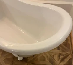 Casa Padrino Jugendstil Badewanne Weiß / Weiß 170 cm - Freistehende Retro Stil Badewanne