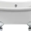 Casa Padrino Jugendstil Badewanne freistehend 1640mm BBat Weiß - Freistehende Retro Antik Badewanne