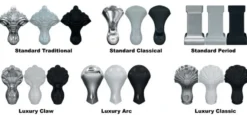 Casa Padrino Jugendstil Badewanne freistehend 1640mm BBat Weiß - Freistehende Retro Antik Badewanne