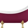 Casa Padrino Jugendstil Badewanne Lila / Weiß / Gold 180 cm - Freistehende Retro Stil Badewanne