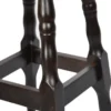 Casa Padrino Jugendstil Barhocker Schwarz / Dunkelbraun H. 80 cm - Runder Kunstleder Barstuhl