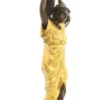 Casa Padrino Jugendstil Blumentopfständer Bronze / Gold 33,2 x 33,2 x H. 76,4 cm - Luxus Bronzefigur