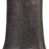 Casa Padrino Jugendstil Blumentopf Schwarz / Bronze Ø 43 x H. 87 cm - Handgefertigter runder Terracotta Pflanzentopf - Garten & Terrassen Deko Accessoires