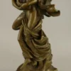 Casa Padrino Jugendstil Bronze Deko Figur Armor & Psyche Bronze / Schwarz H. 31 cm