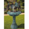 Casa Padrino Jugendstil Bronze Springbrunnen 4 Kinder H. 135 cm - Garten Deko