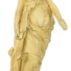 Casa Padrino Jugendstil Deko Skulptur Frau mit Harfe Beige 20,5 x 19,7 x H. 54,7 cm - Kunstharz Dekofigur - Wohnzimmer Deko - Barock & Jugendstil Deko Accessoires