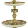 Casa Padrino Jugendstil Etagere Mehrfarbig / Gold Ø 29,2 x H. 76 cm - Prunkvolle Hotel & Restaurant Accessoires