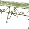 Casa Padrino Jugendstil Gartentisch aus Schmiedeeisen und Gusseisen in Antik Grün 250 x 90 x H. 75 cm