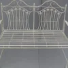 Casa Padrino Jugendstil Gartenbank Rustikal Weiß 120 x 58 x H. 97 cm - Nostalgische Sitzbank - Garten & Terrassen Möbel