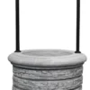 Casa Padrino Jugendstil Gartenbrunnen Grau / Schwarz Ø 105 x H. 219 cm