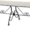 Casa Padrino Jugendstil Garten Esstisch Antik Creme / Antik Braun 250 x 90 x H. 75 cm - Nostalgischer Schmiedeeisen Gartentisch - Jugendstil Schmiedeeisen Garten Möbel - Nostalgische Garten Möbel